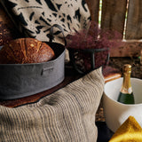 Maison De Vacances Home Pillows 26" X 26" Byzance Canvas Rustique Cushion Naturel/Noir / 26" X 26"