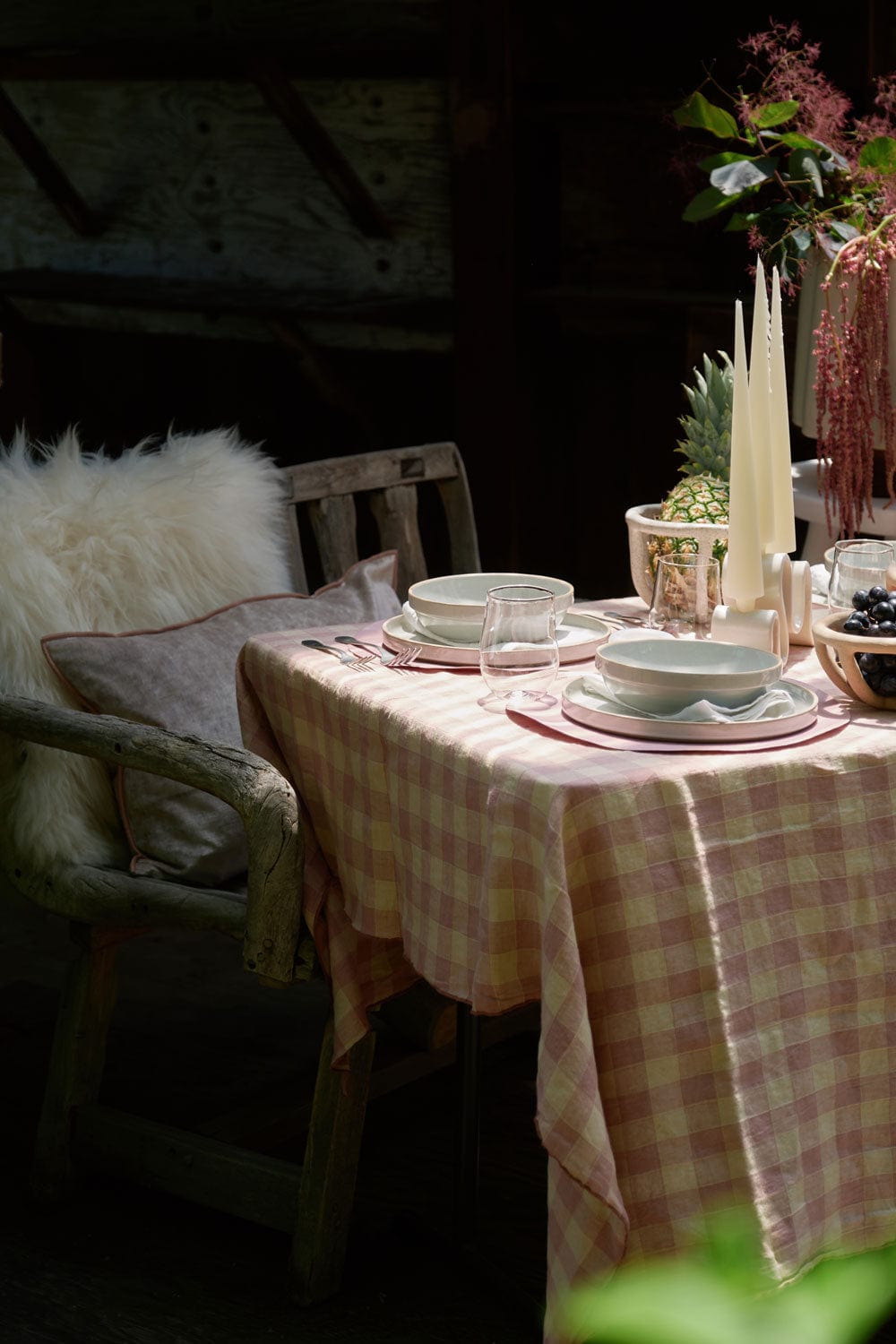 Maison De Vacances Home Tablecloths Canvas Vintage Vichy Tablecloth