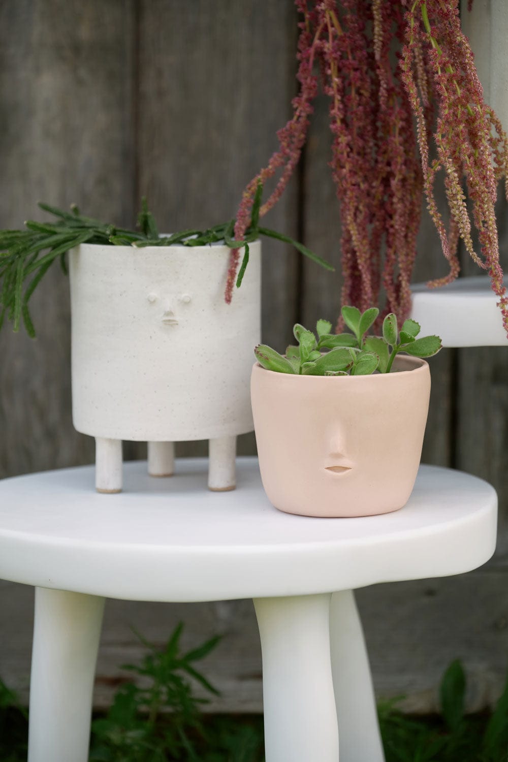 Rami Kim Studio Home Planters Face Pot Set in Blush Blush / 4” D X 4” H