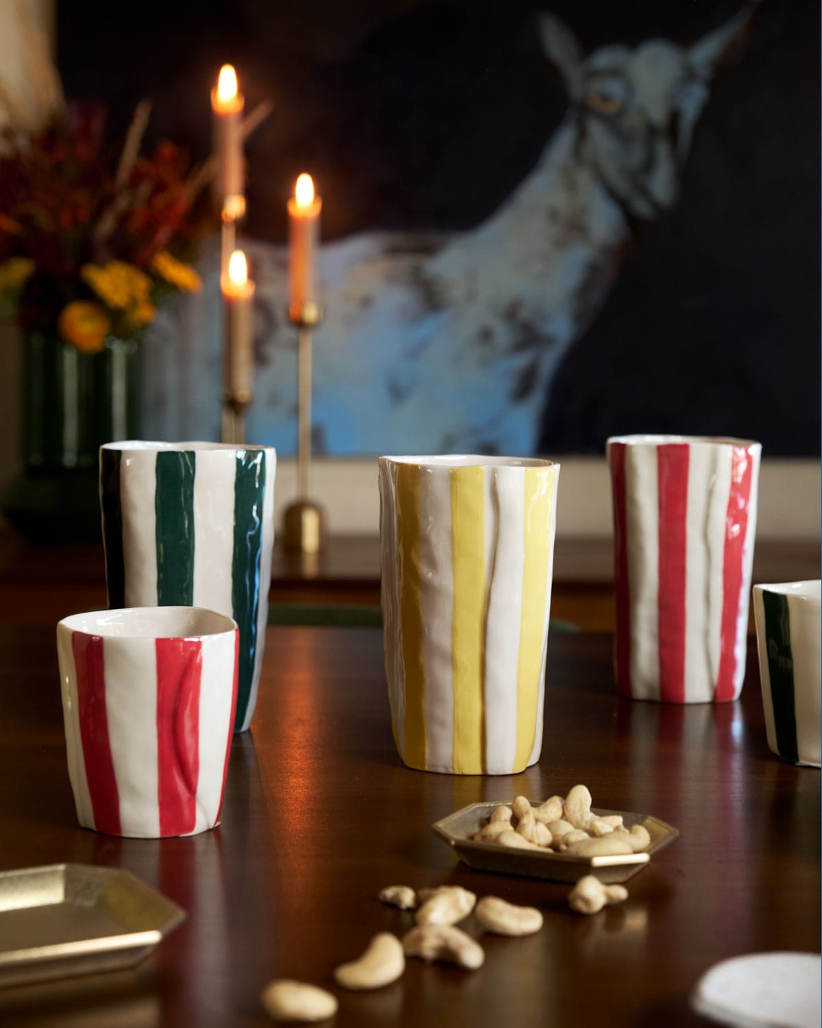holiday water and wine cups
