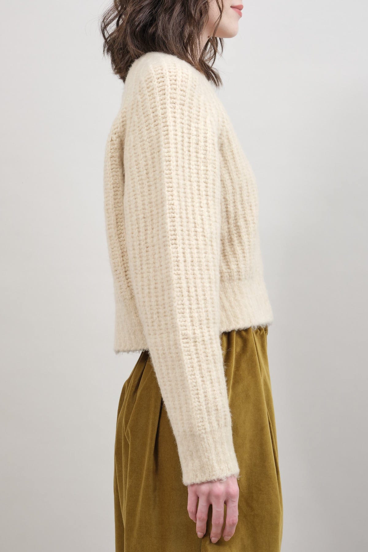 Side of Chunky Cropped Sweater