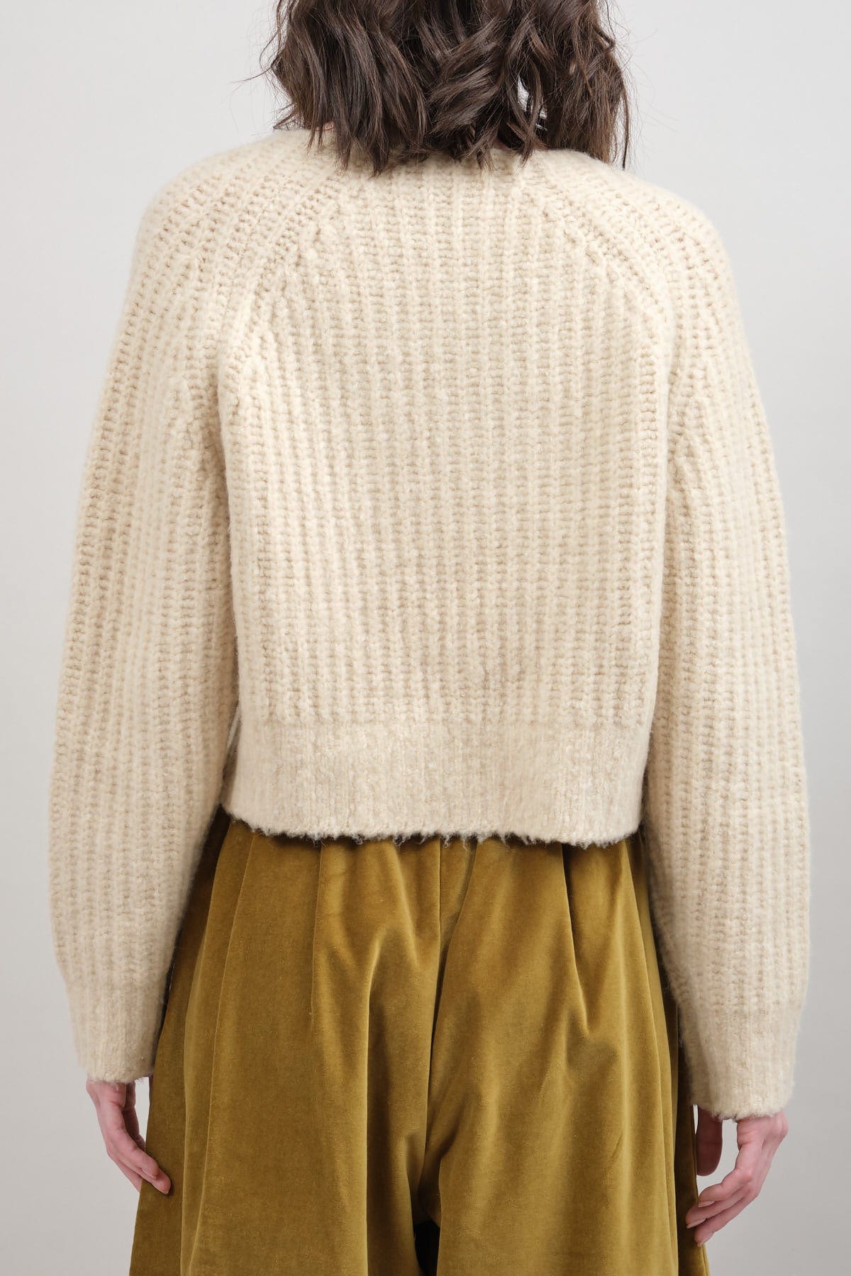 Back of Chunky Cropped Sweater