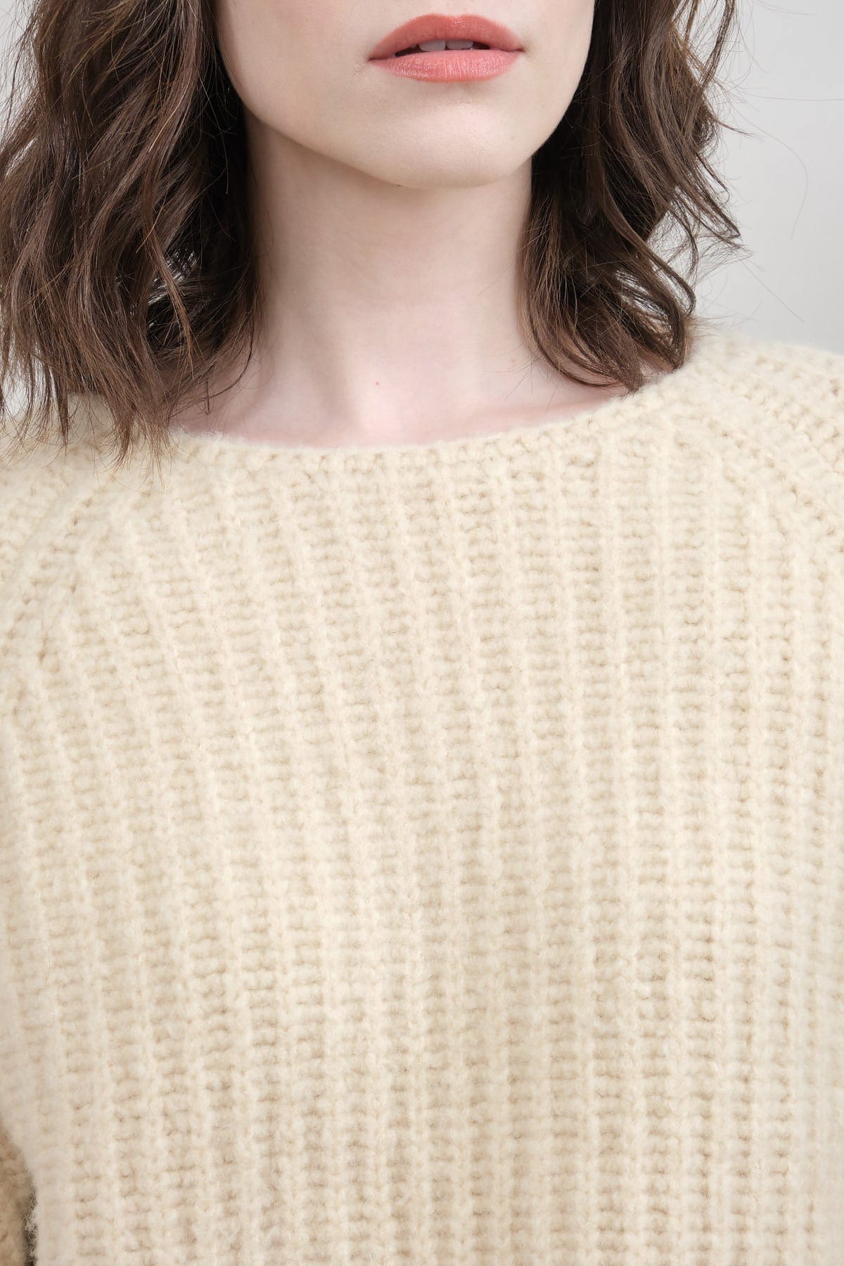 Neckline on Chunky Cropped Sweater
