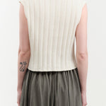 7115 by Szeki Apparel Womens Sweaters Collared Ribbed Vest