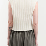 7115 by Szeki Apparel Womens Sweaters Collared Ribbed Vest
