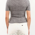 7115 by Szeki Apparel Womens Sweaters Collared Short Sleeves Top