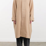 7115 by Szeki Apparel Womens Outerwear Cuffed Wool Coat in Desert Sand