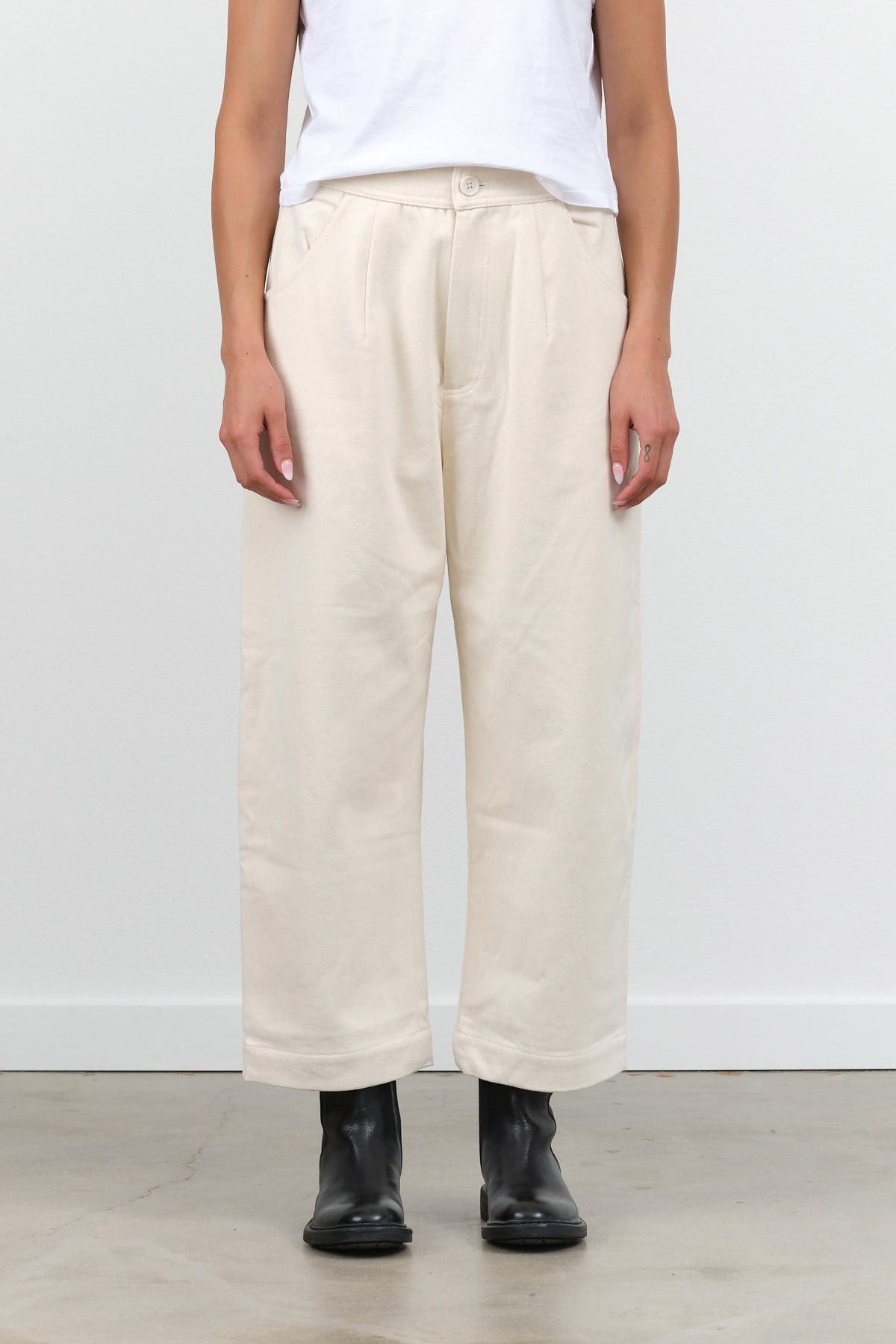 7115 by Szeki Apparel Womens Pants Fall Signature Curved Legged Trouser