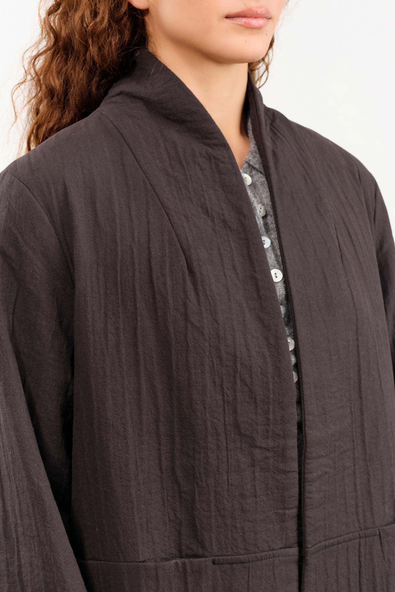 7115 by Szeki Apparel Womens Outerwear Signature Open Fall Coat