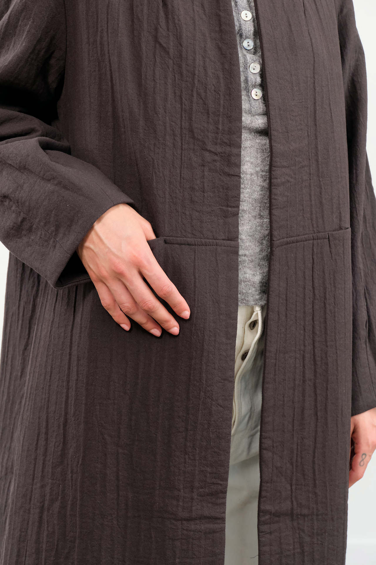 7115 by Szeki Apparel Womens Outerwear Signature Open Fall Coat