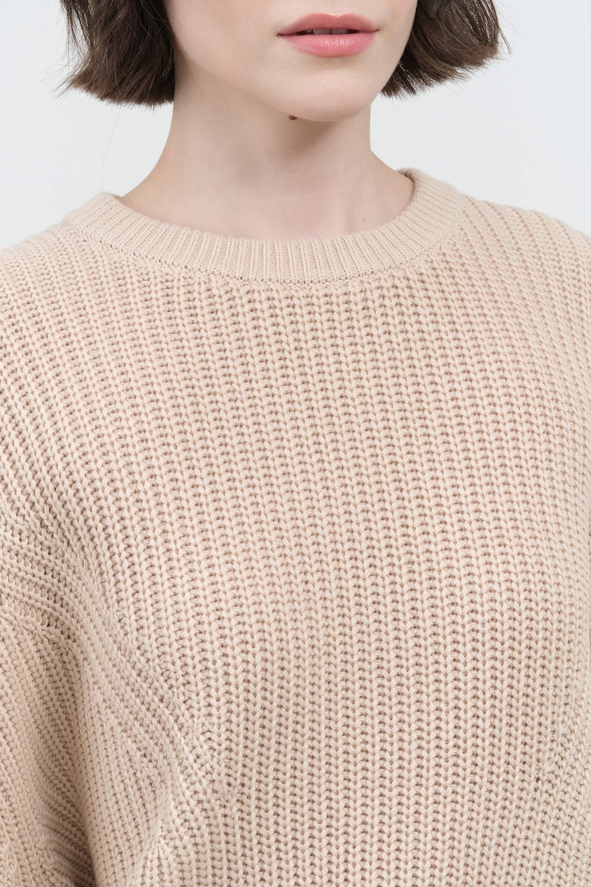 Collar view of Signature Poet Sleeves Sweater