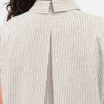 Rear collar view of Striped Shirt Maxi Dress