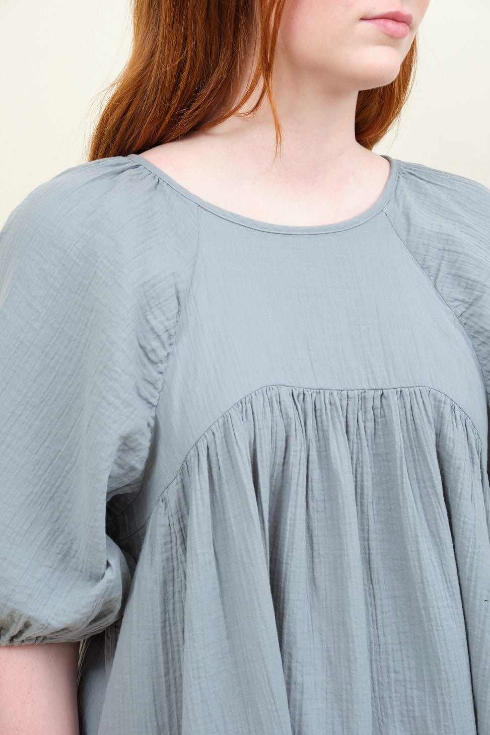 Neckline on Mardi Dress in Tradewinds