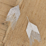Hannah Keefe Jewelry Earrings Cue Earrings in Silver Silver / 1.75" L X 1" W