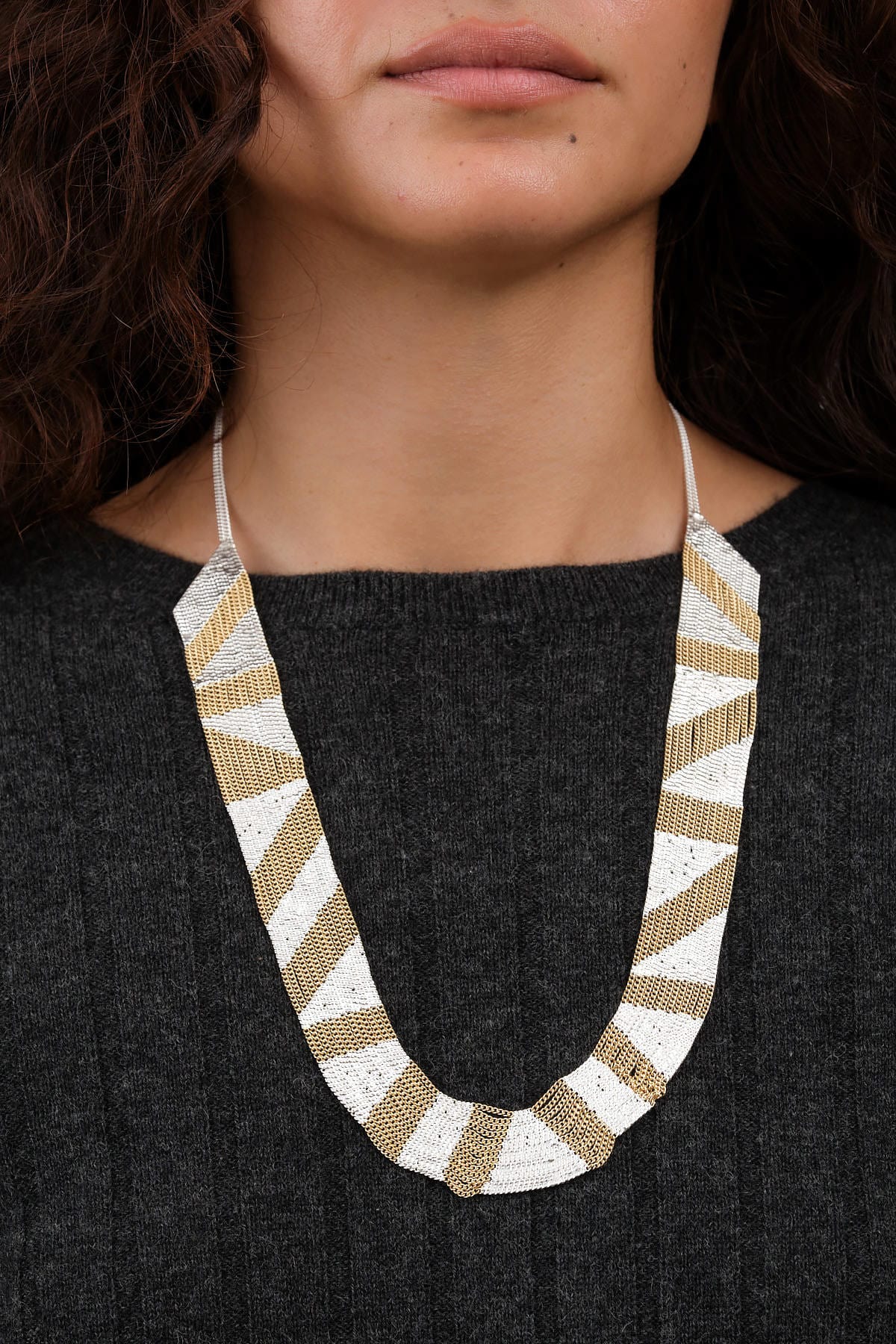 Hannah Keefe Jewelry Necklaces Sunny Necklace Brass / 23” L X 2" W