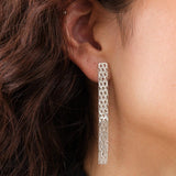 Hannah Keefe Jewelry Earrings Texture Earrings Silver / 2" L X 0.25" W