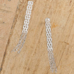 Hannah Keefe Jewelry Earrings Texture Earrings Silver / 2" L X 0.25" W