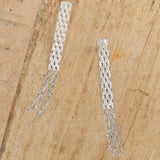 Hannah Keefe Jewelry Earrings Texture Earrings Silver / 2" L X 0.25" W