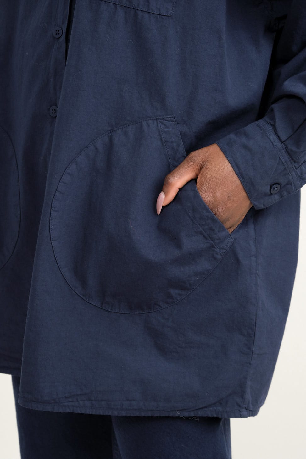 Pocket on Okuda Shirt in Midnight