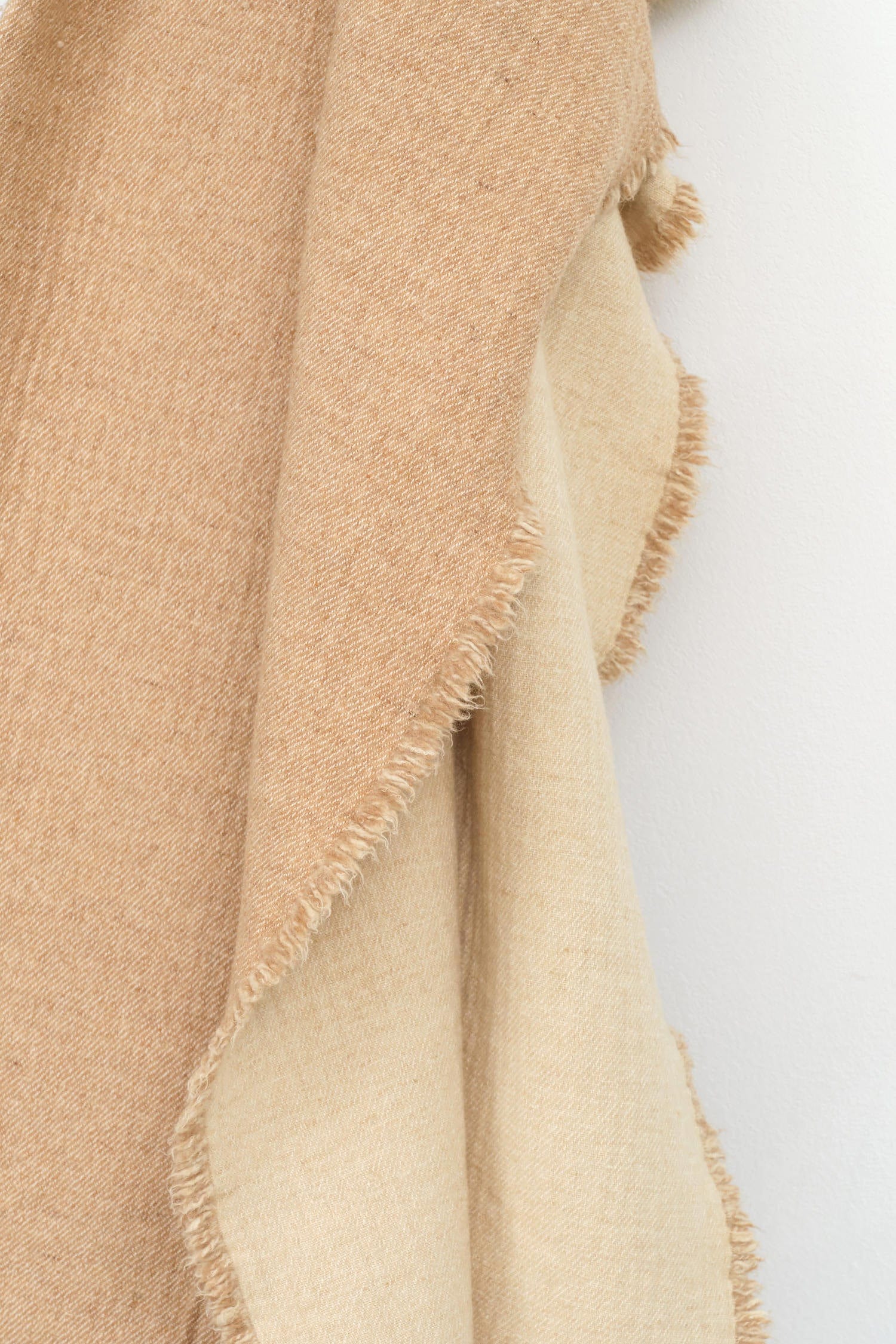 Maison De Vacances Home Throws Vice Versa Fringed Throw in Orgeat Orgeat / 59" X 98"