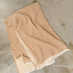 Maison De Vacances Home Throws Vice Versa Fringed Throw in Orgeat Orgeat / 59" X 98"