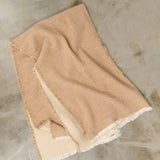 Maison De Vacances Home Throws Vice Versa Fringed Throw in Orgeat Orgeat / 59" X 98"