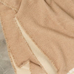 Maison De Vacances Home Throws Vice Versa Fringed Throw in Orgeat Orgeat / 59" X 98"