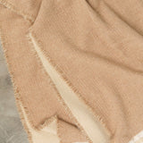 Maison De Vacances Home Throws Vice Versa Fringed Throw in Orgeat Orgeat / 59" X 98"
