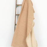Maison De Vacances Home Throws Vice Versa Fringed Throw in Orgeat Orgeat / 59" X 98"