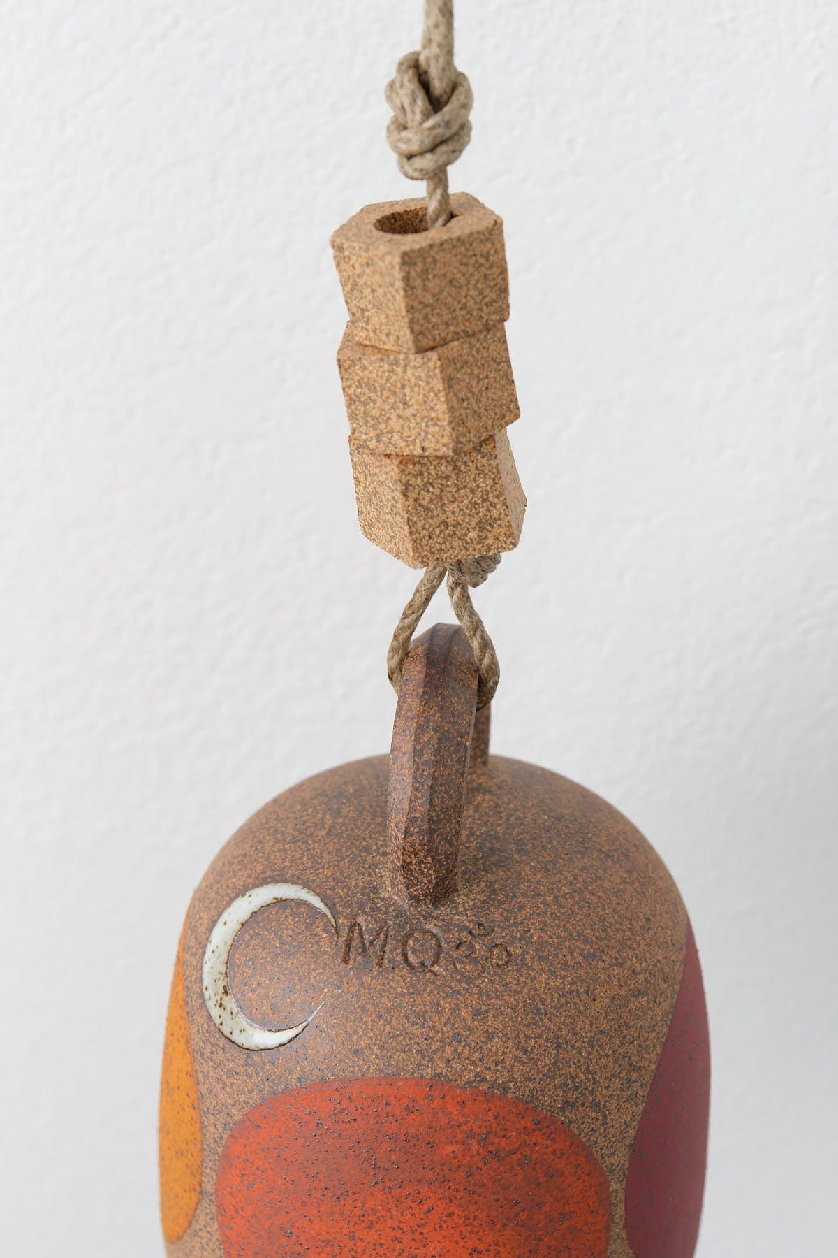 MQuan Art Ceramics Small Round Thrown Bell in Tucker Four Rainbow Tucker Four Rainbow / 5" H X 4.5" Dia