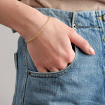 Stephanie Windsor Jewelry Bracelets Solid Baby Marine Link Bracelet 14K Yellow Gold / 7"