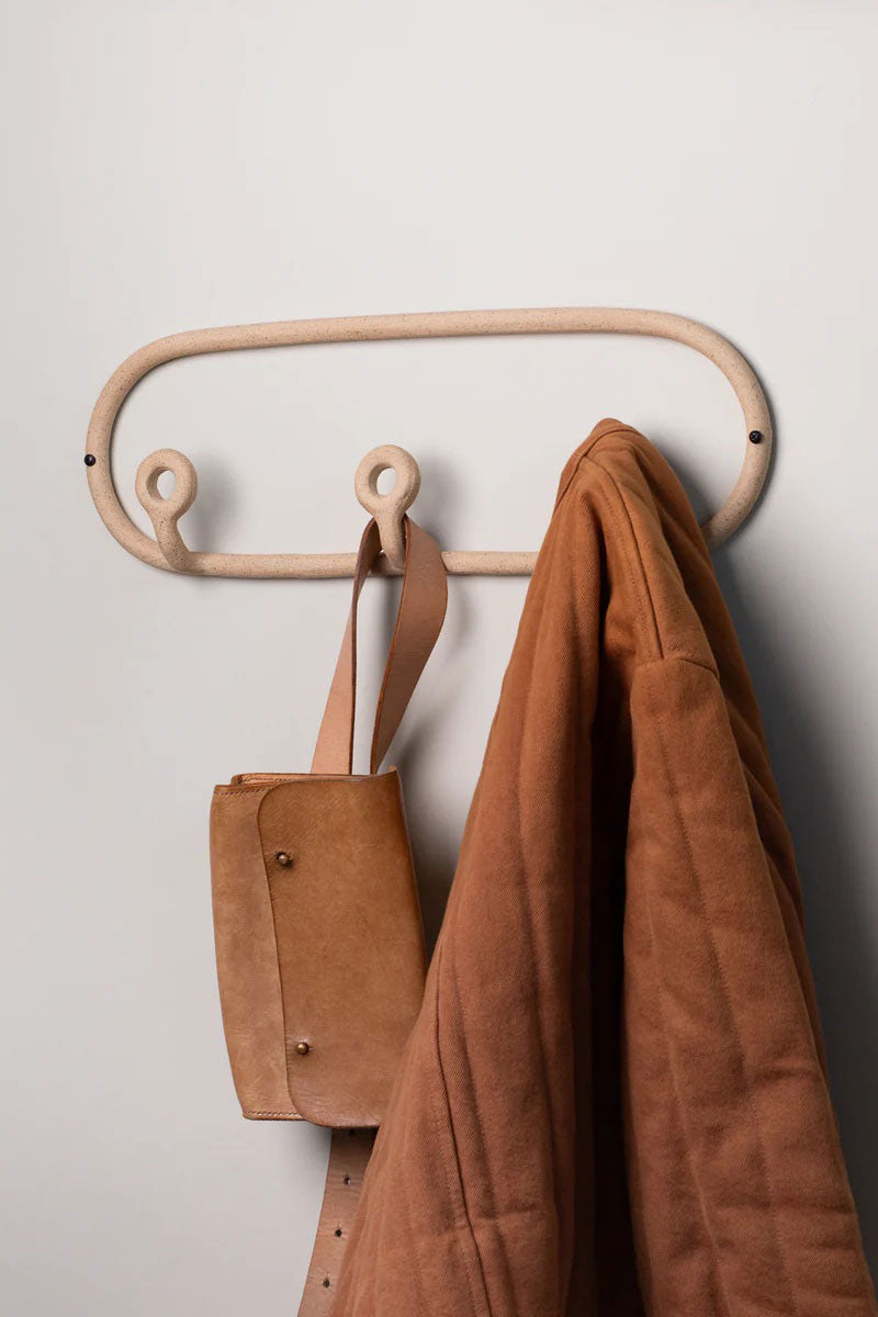 Virginia Sin Home Hooks Trio Coat Rack in Speckled Speckled / 20" L X 6.5" W X 2" H