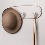 Virginia Sin Home Hooks Trio Coat Rack in Speckled White Speckled White / 20" L X 6.5" W X 2" H