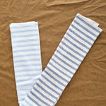 Yoshii Home Bath Textiles Linen Border Hand Towel in Navy Navy / 31.5" L x 13" W