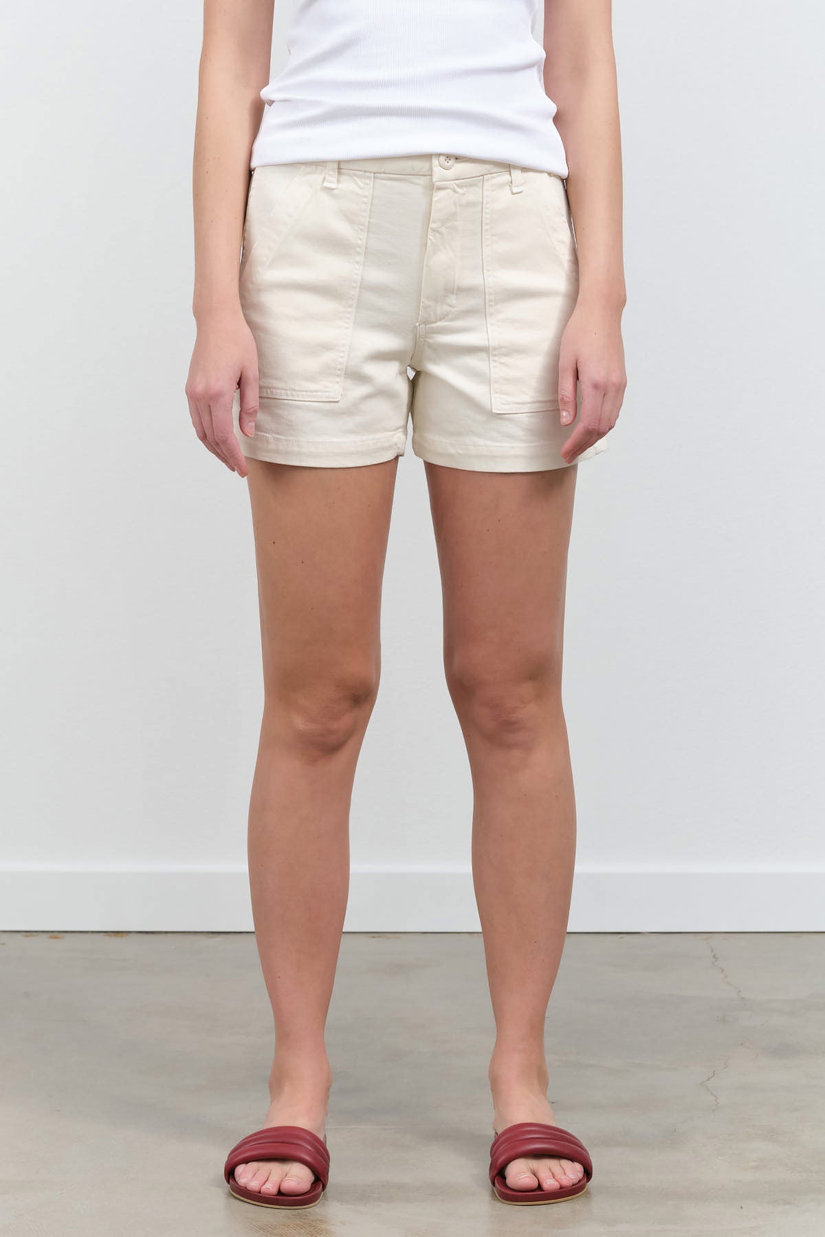 Front view of Easy Army Short in Bone