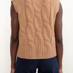 Back of Cable Knit Vest