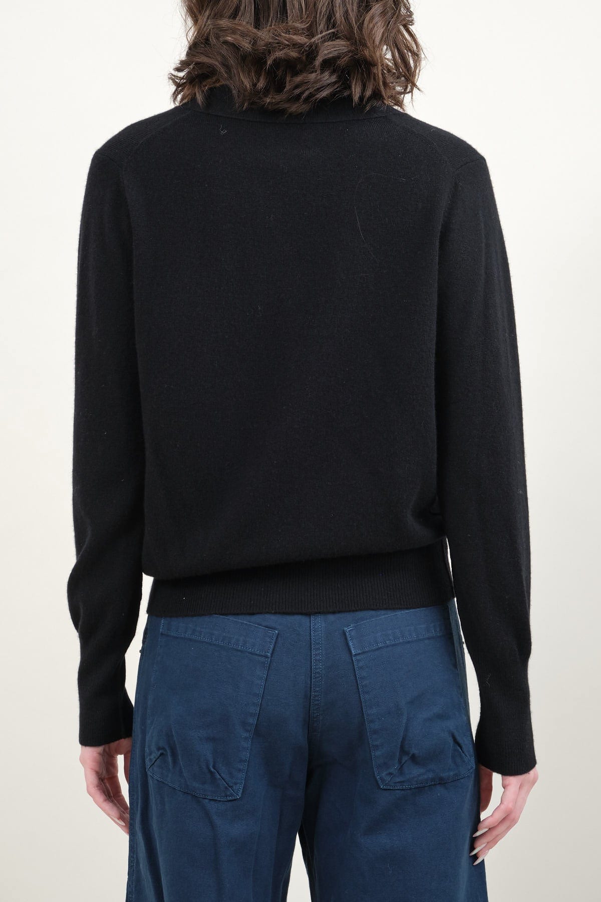 Back of V Neck Cardigan