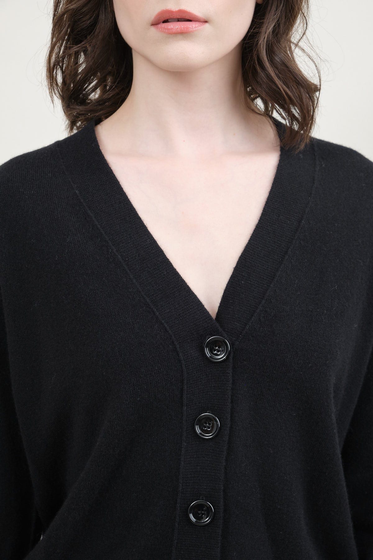 Neckline on V Neck Cardigan