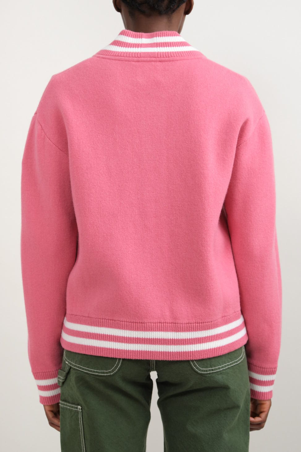 Back of Cashmere Jacket in Pink