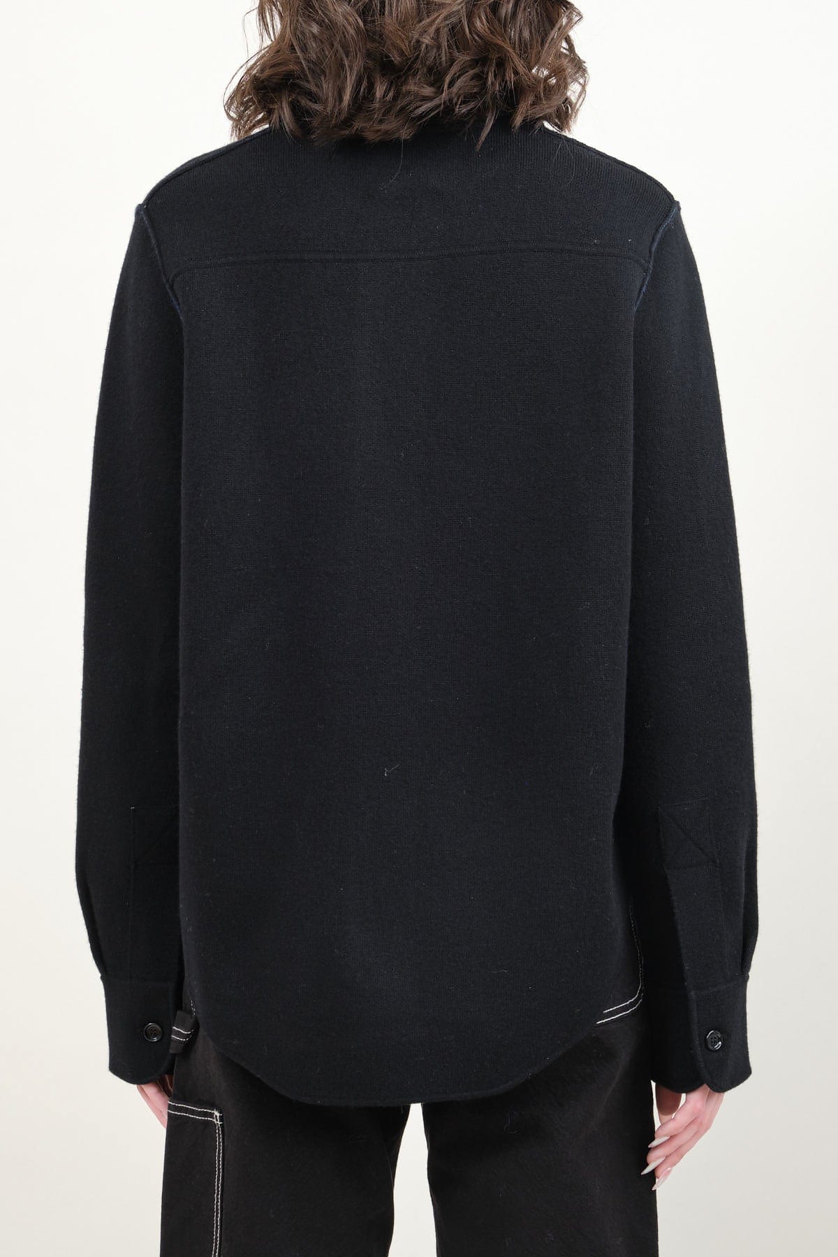 Back of Shirt Jacket in Black