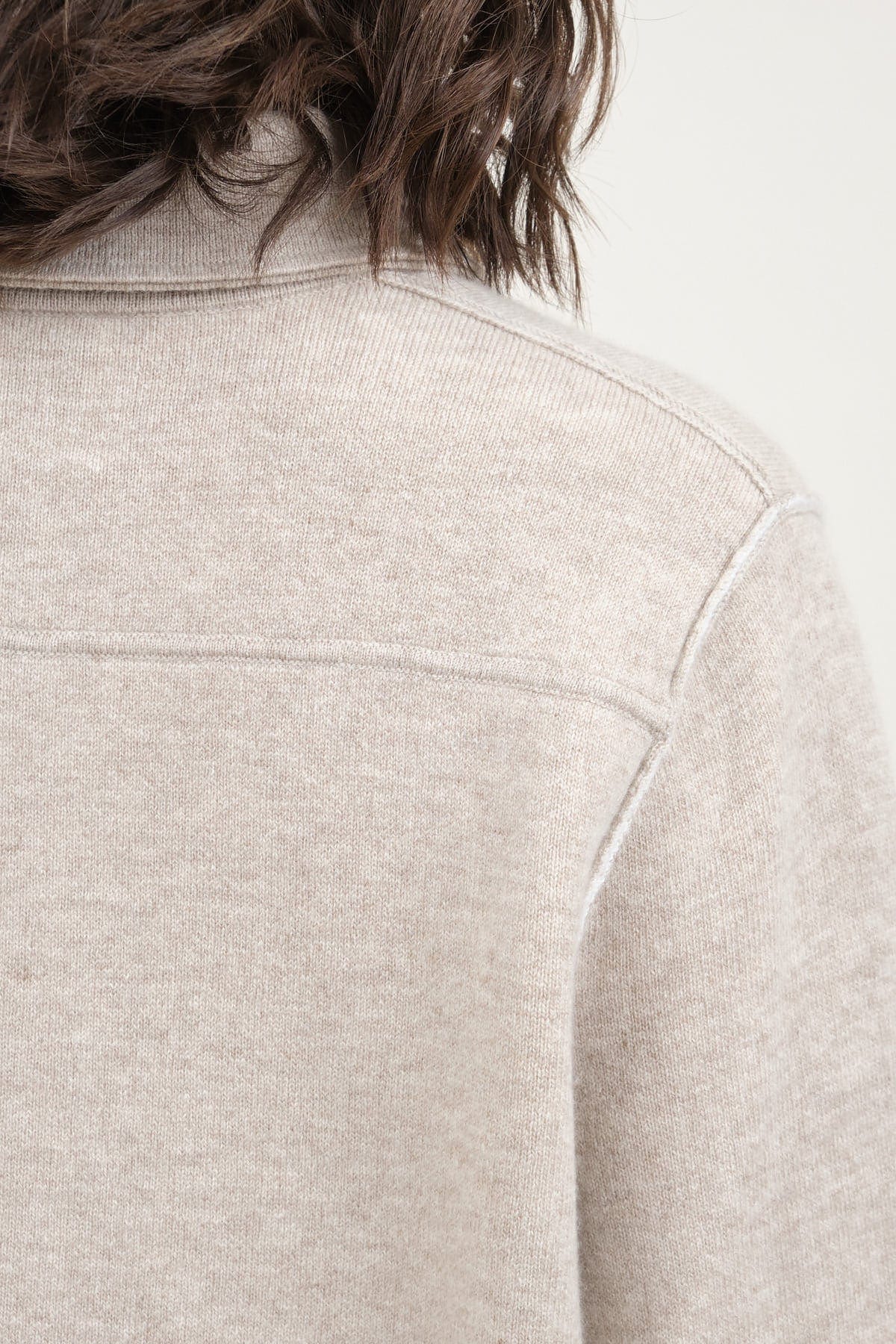 Shoulder detailing on Shirt Jacket in Tan