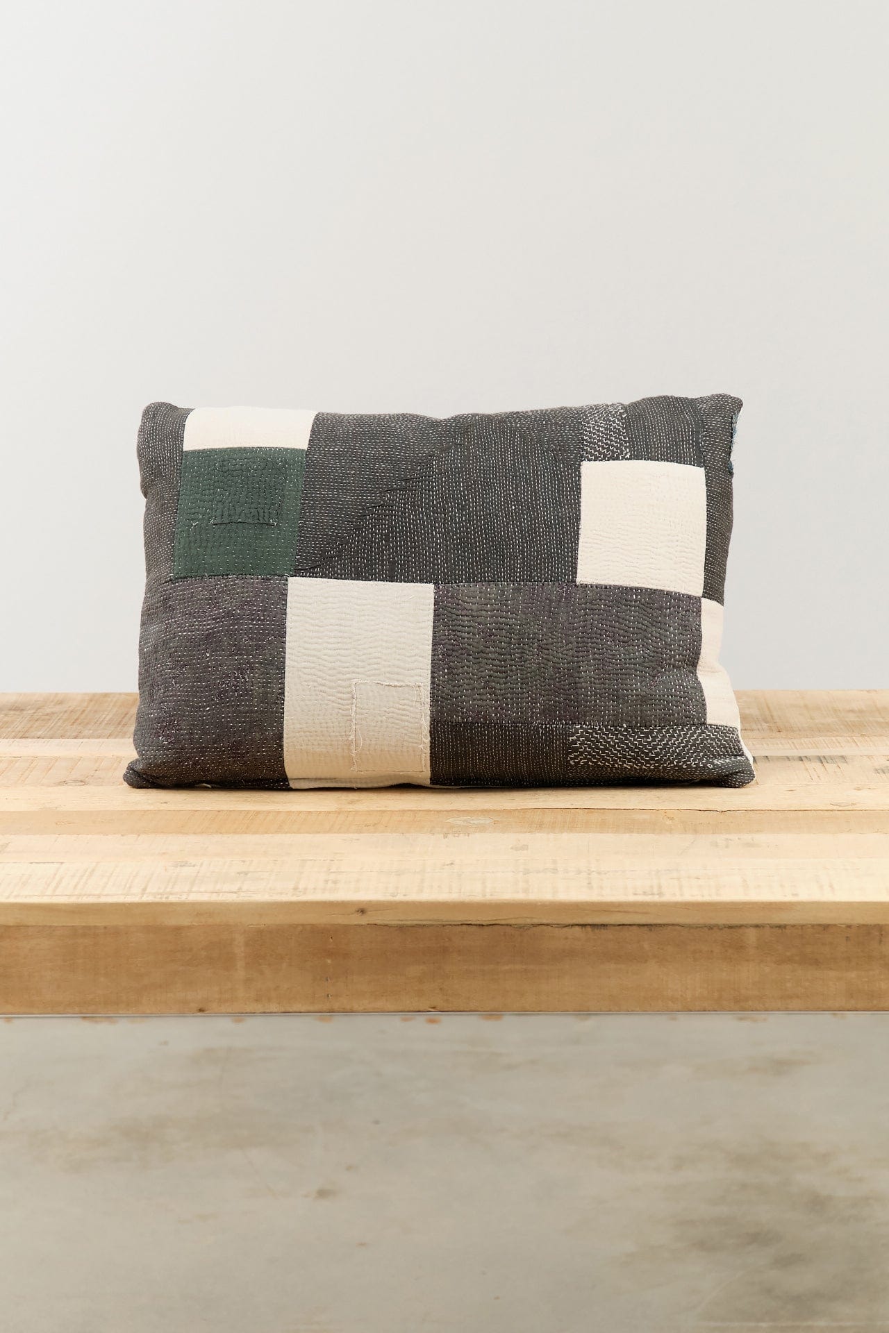 Aloka Home Pillows Fossil Mosaic Pillow #4 Repurposed Textile / 14" L X 20" W