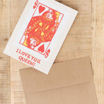 Alphabet Studios Craft Stationery I Love You, Queen Greeting Card