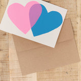 Alphabet Studios Craft Stationery Two Hearts Greeting Card