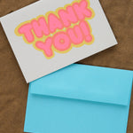 Thank You Shadow Greeting Card with envelope