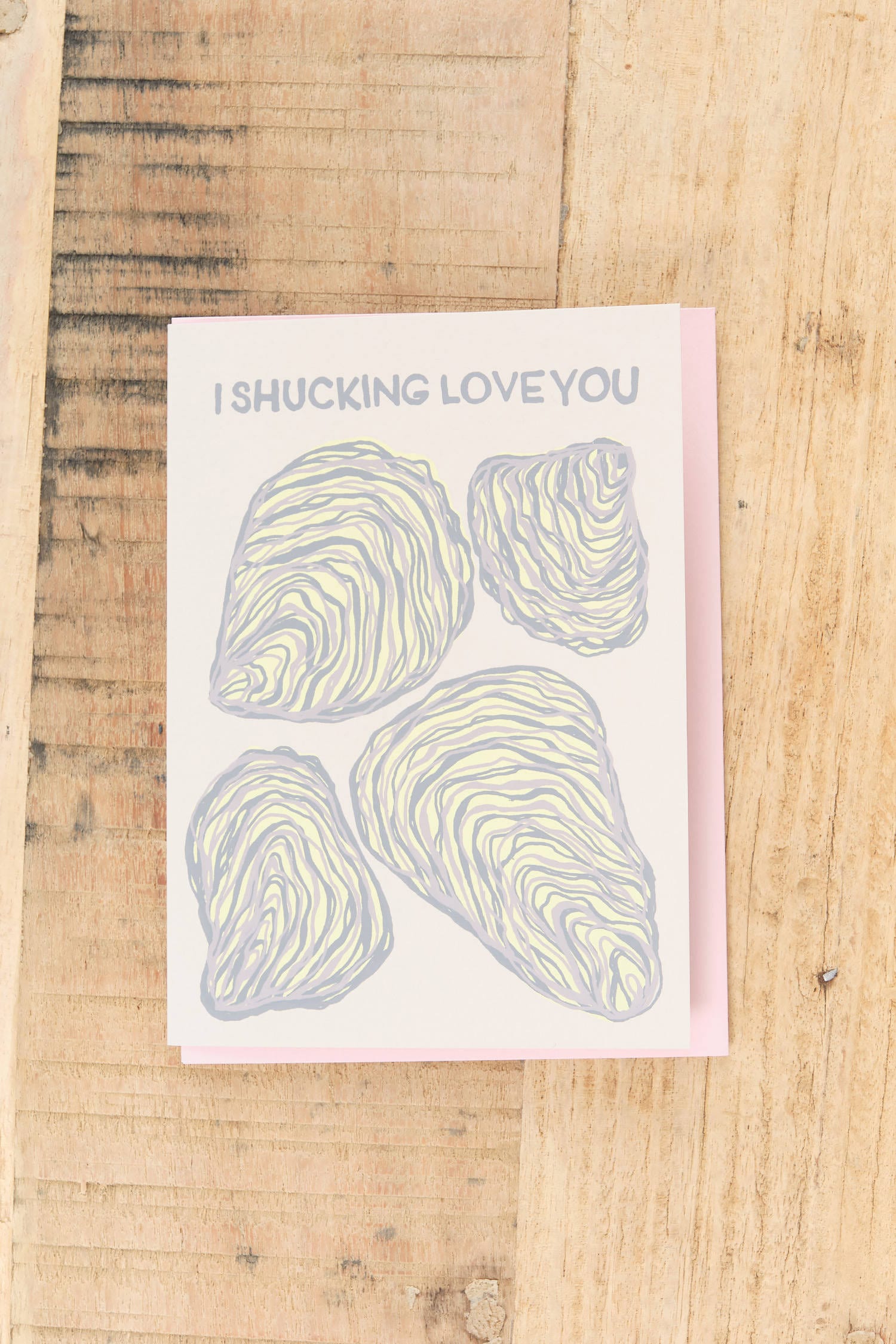 Alphabet Studios Craft Stationery Oyster Love Greeting Card