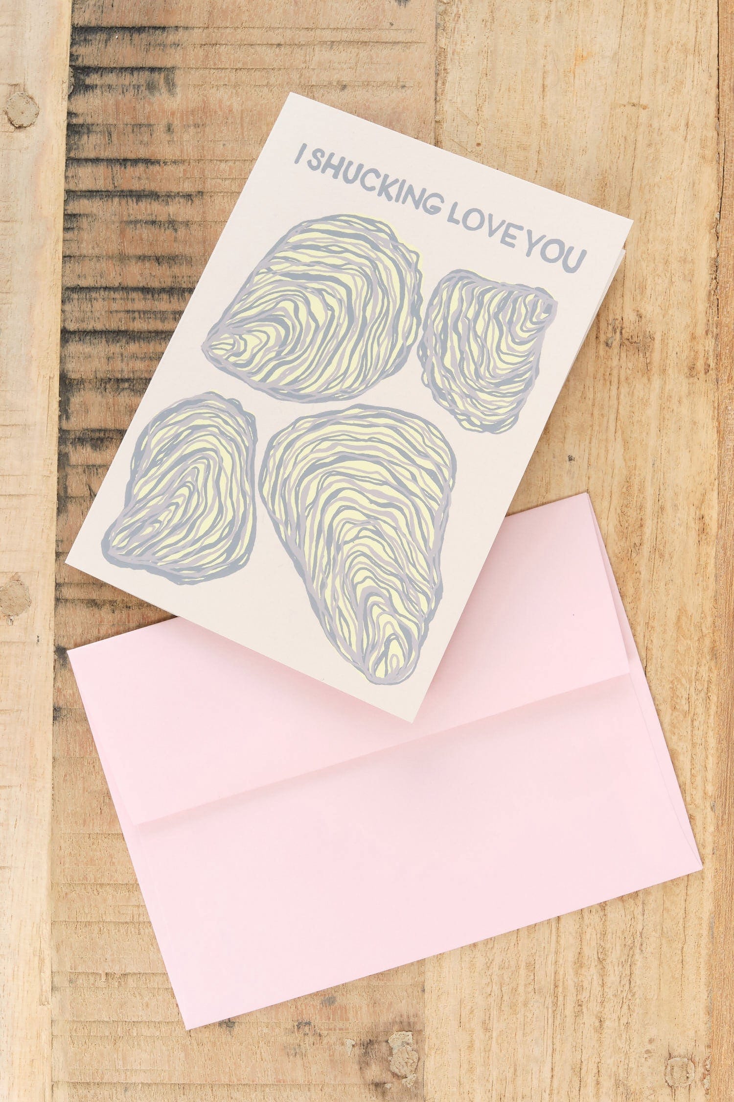 Alphabet Studios Craft Stationery Oyster Love Greeting Card