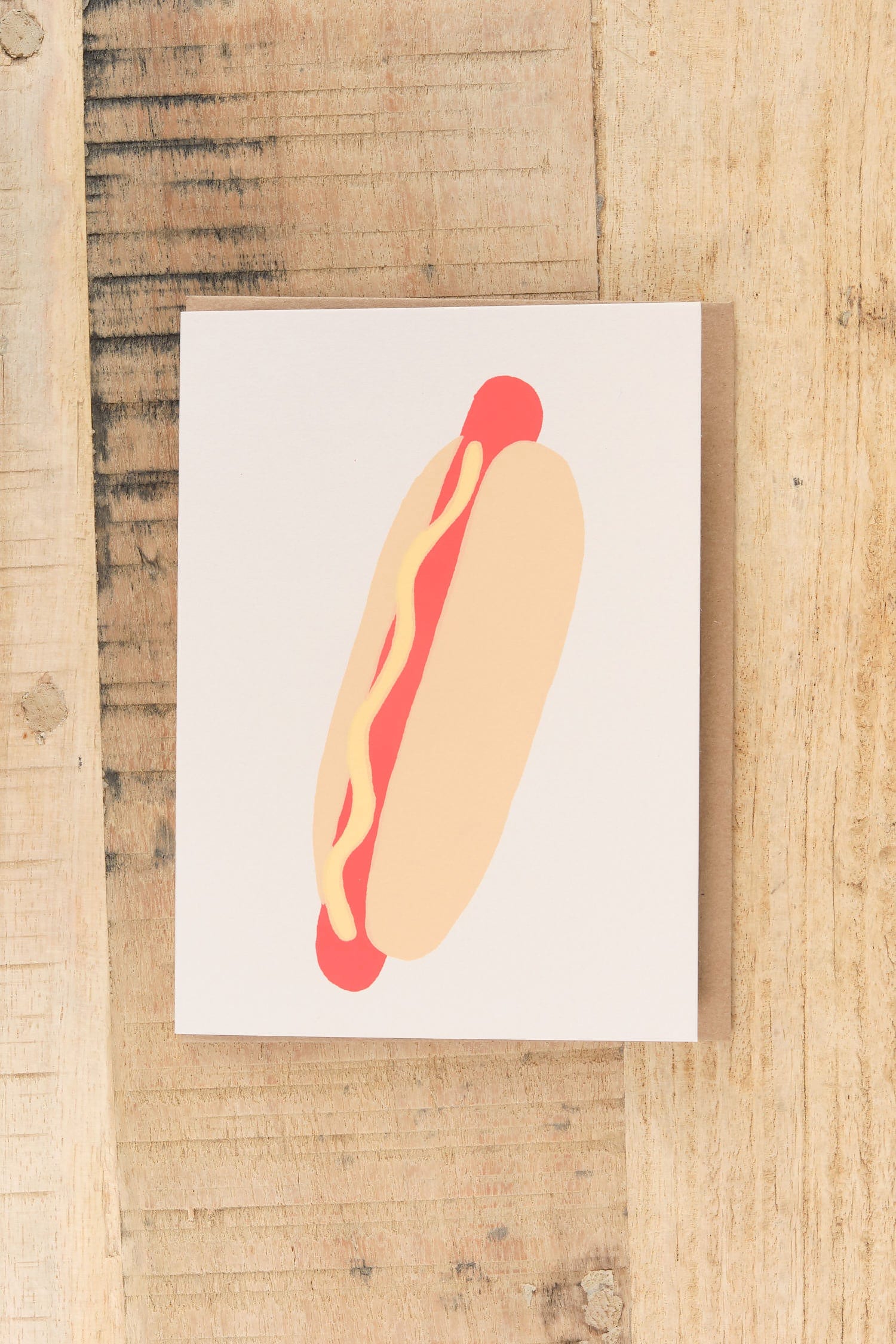 Alphabet Studios Craft Stationery Hot Dog Greeting Card