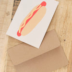 Alphabet Studios Craft Stationery Hot Dog Greeting Card