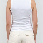 Back view of Angel Rib Tank in White